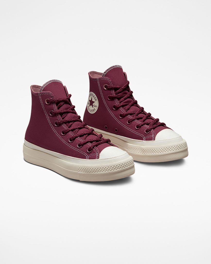 Women's Converse Chuck Taylor All Star Lift Tonal Canvas High Top Platform Shoes Pink | AU 06381D